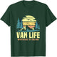 Adventure is Calling Living the Van Life Gift Campers RV T-Shirt - T-Shirt | Forest