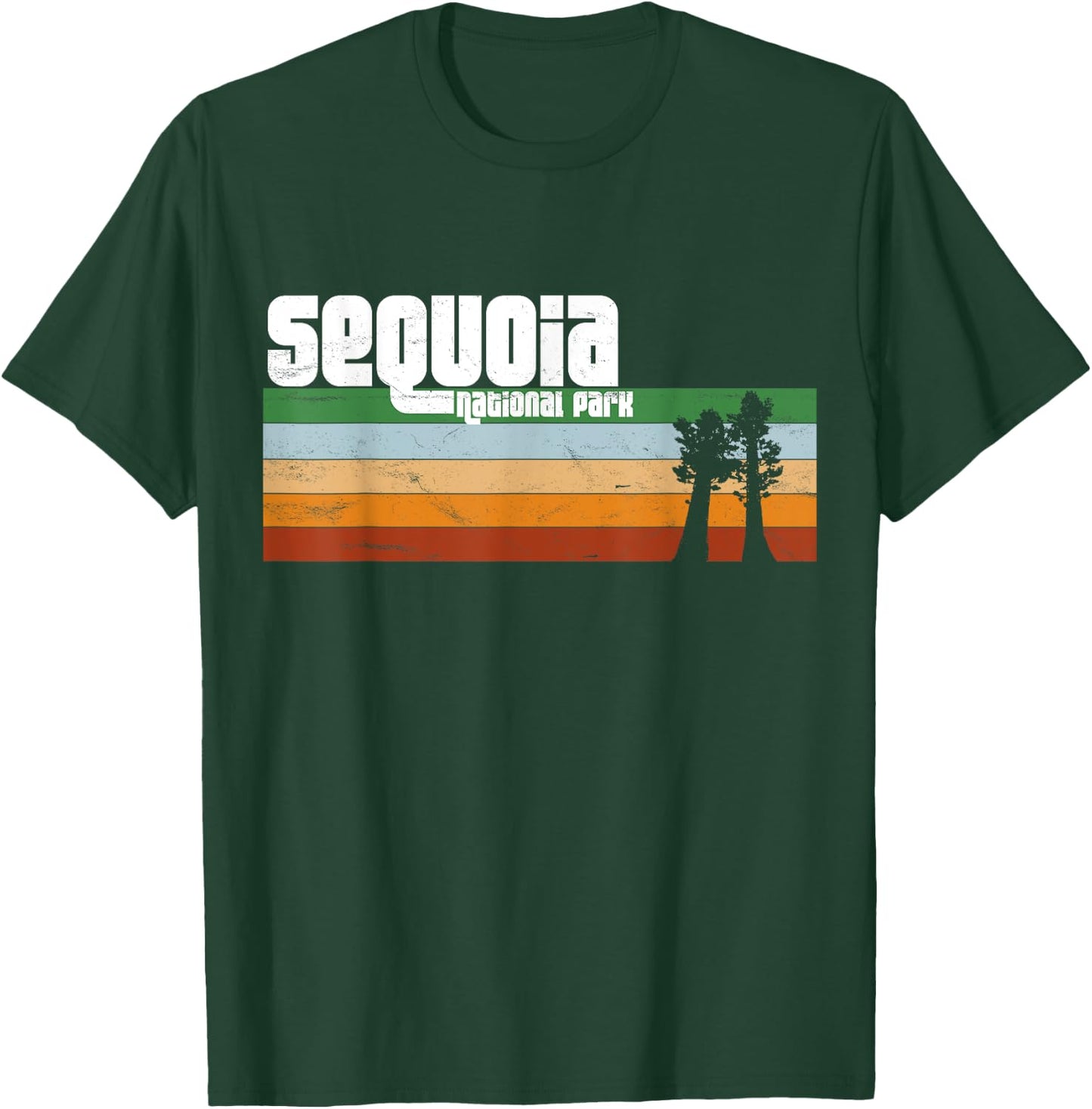 Retro Sequoia National Park California CA T-Shirt - T-Shirt | Forest
