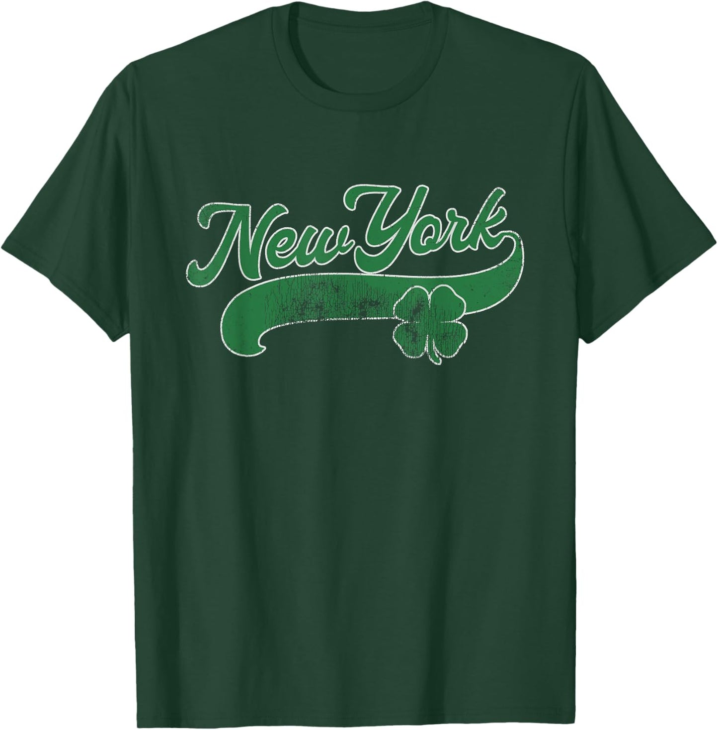 New York Shamrock St. Patrick's Day Saint Paddy's Irish Gift T-Shirt - T-Shirt | Forest