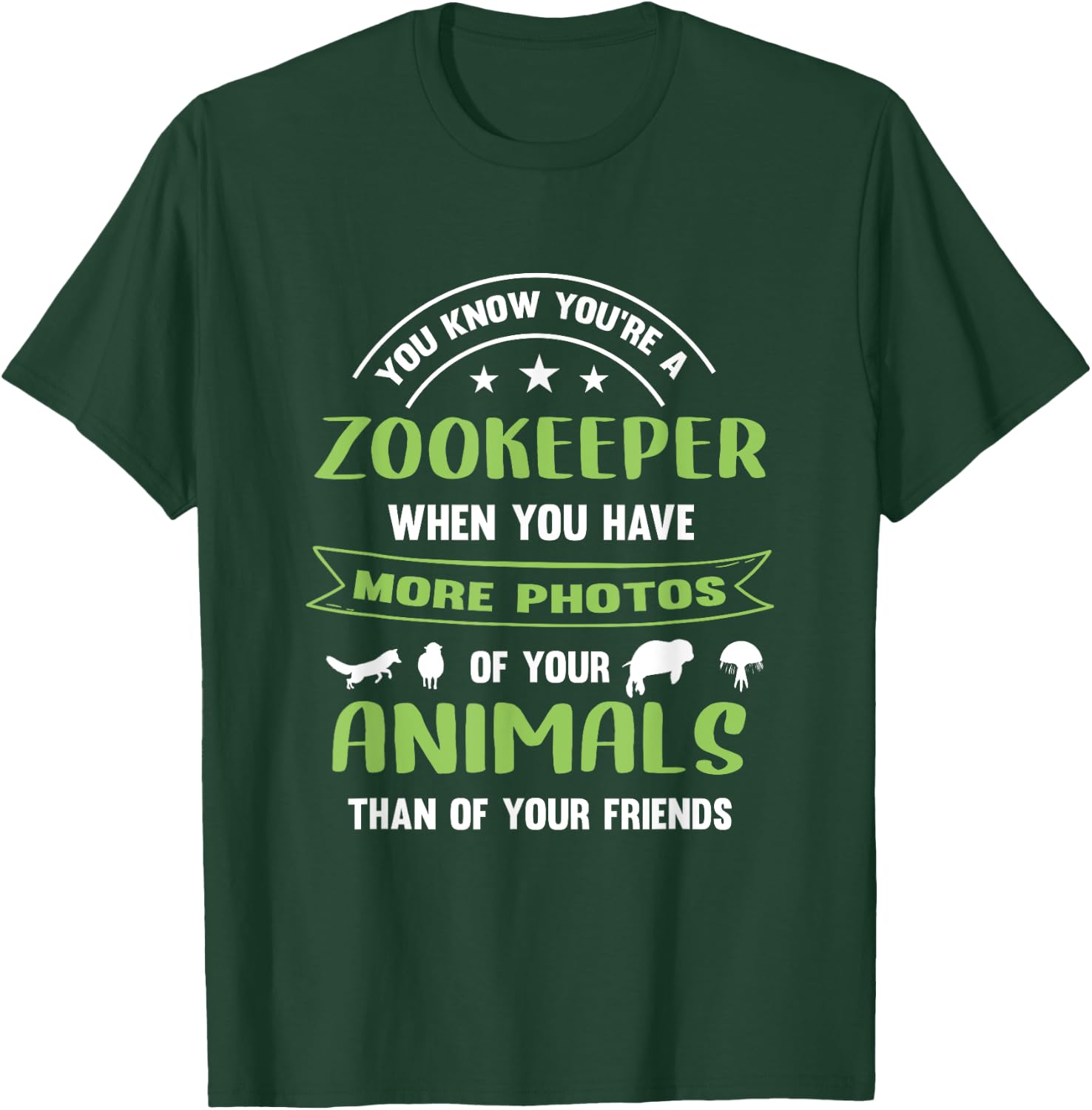Zoo Keeper Zookeeper Photos Animals Friends Animal Keeper T-Shirt - T-Shirt | Forest