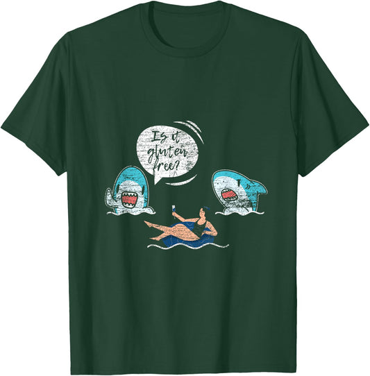 Funny Sharks Gluten Free T-Shirt - T-Shirt | Forest