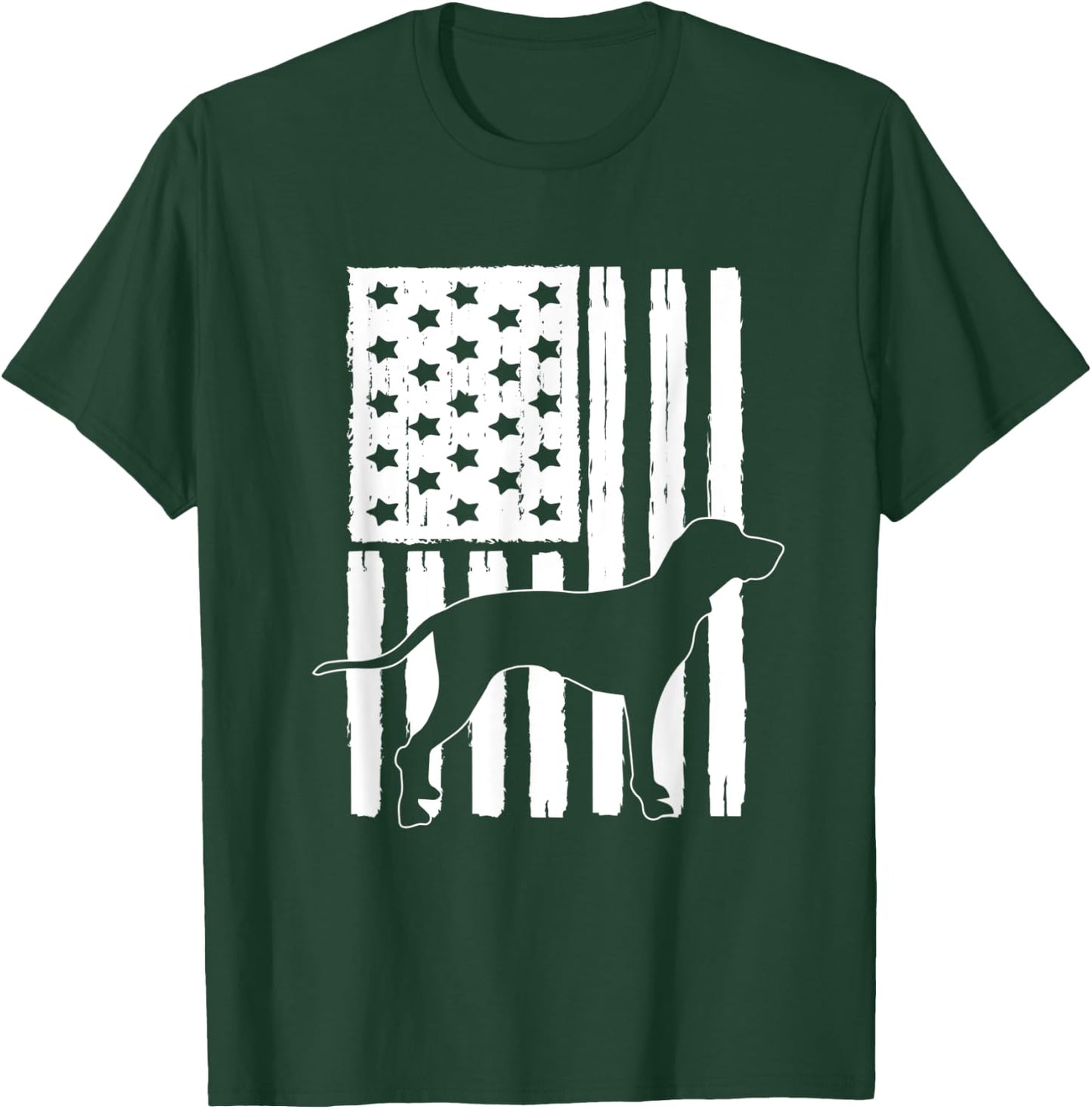 USA American Flag Bluetick Coonhound Dog Lover Theme Design Kids Men T-Shirt - T-Shirt | Forest
