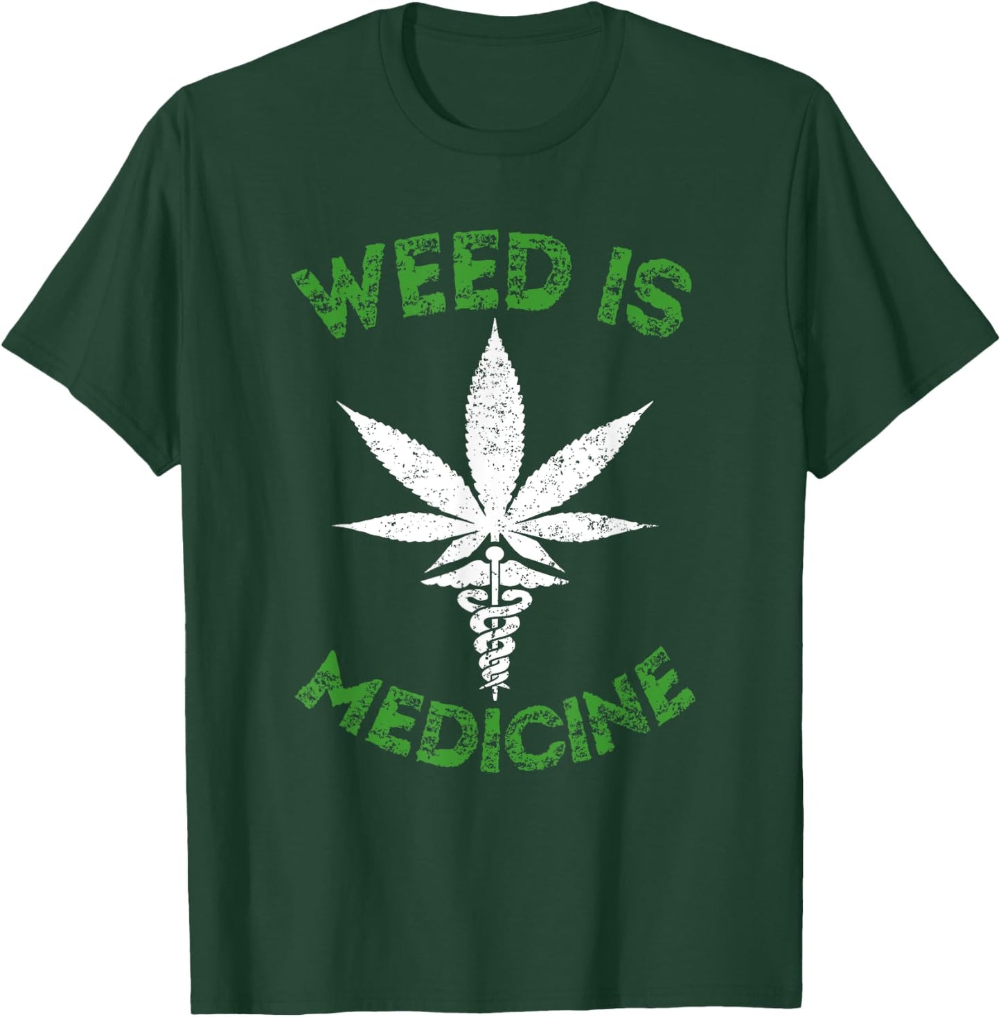 Weed Is Medicine Medical Symbol Cannabis Tea T-Shirt - T-Shirt | Forest