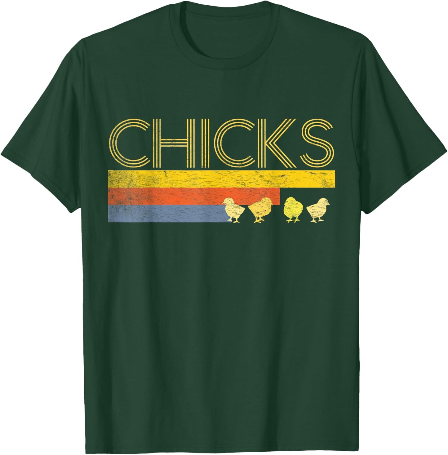 Funny Retro Striped Easter Chicks Shirt Chick Baby Chicken T-Shirt - T-Shirt | Forest