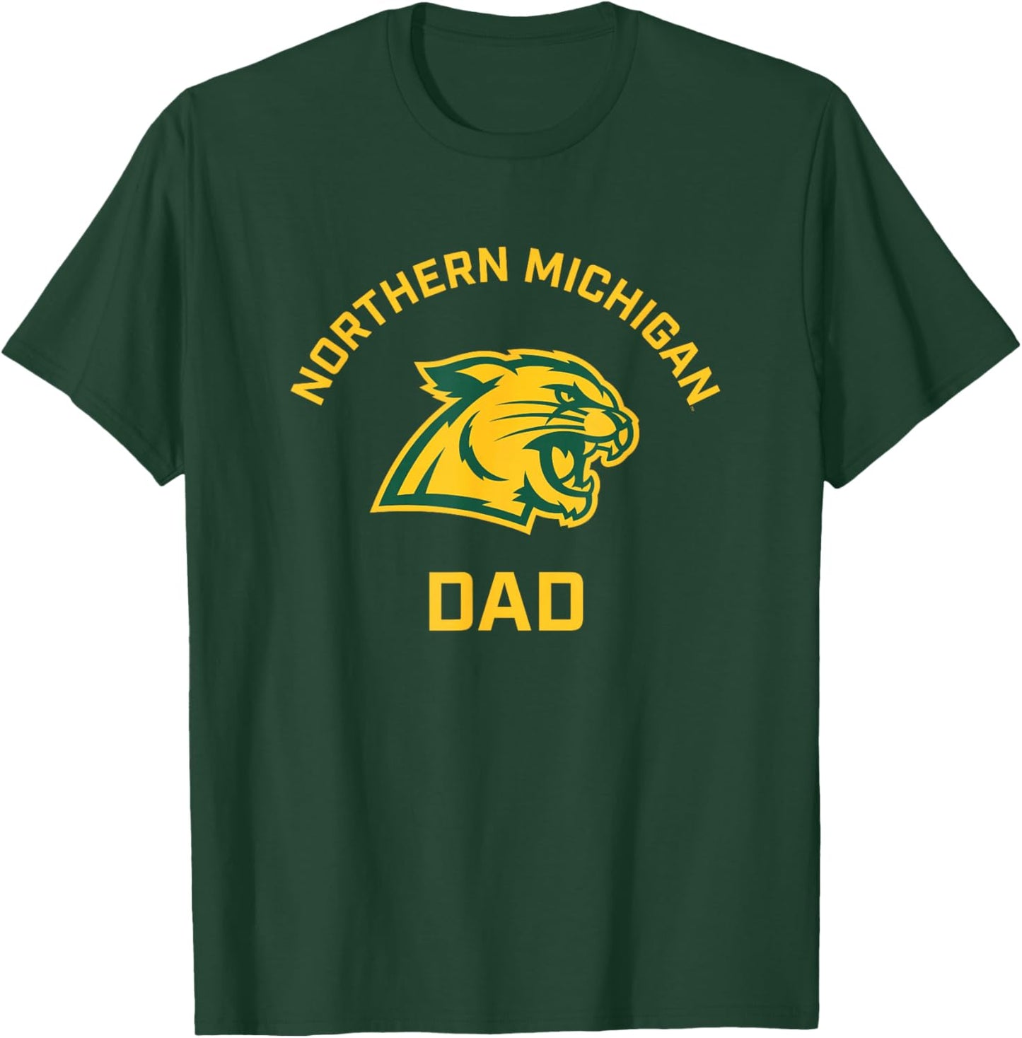 Northern Michigan University NMU Wildcats Arched Dad T-Shirt - T-Shirt | Forest