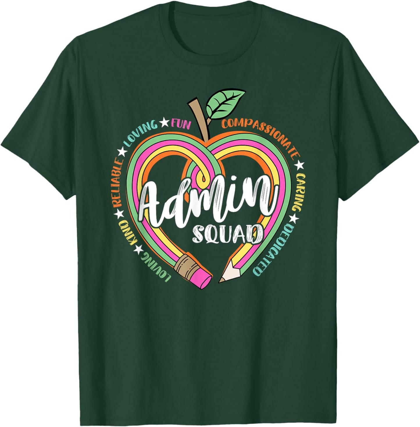 Admin Squad School Assistant Principal Crew Administrator T-Shirt - T-Shirt | Forest