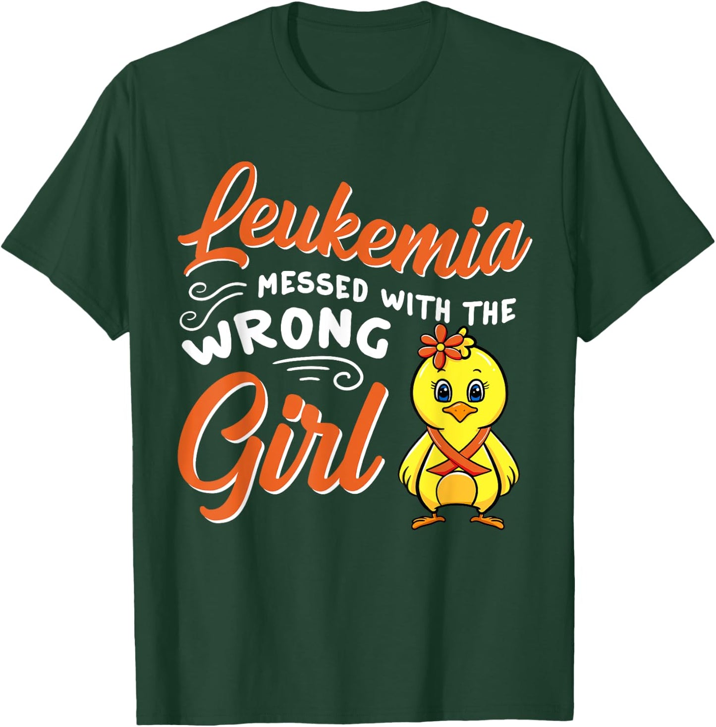 Leukemia Messed With The Wrong Girl Chick Awareness Women T-Shirt - T-Shirt | Forest