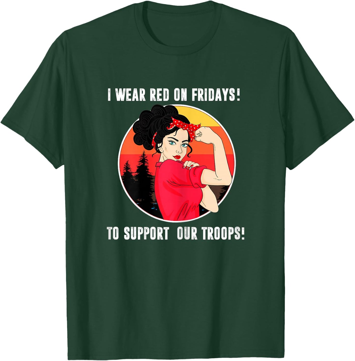I Wear Red On Fridays Remember Everyone Deployed Military T-Shirt - T-Shirt | Forest