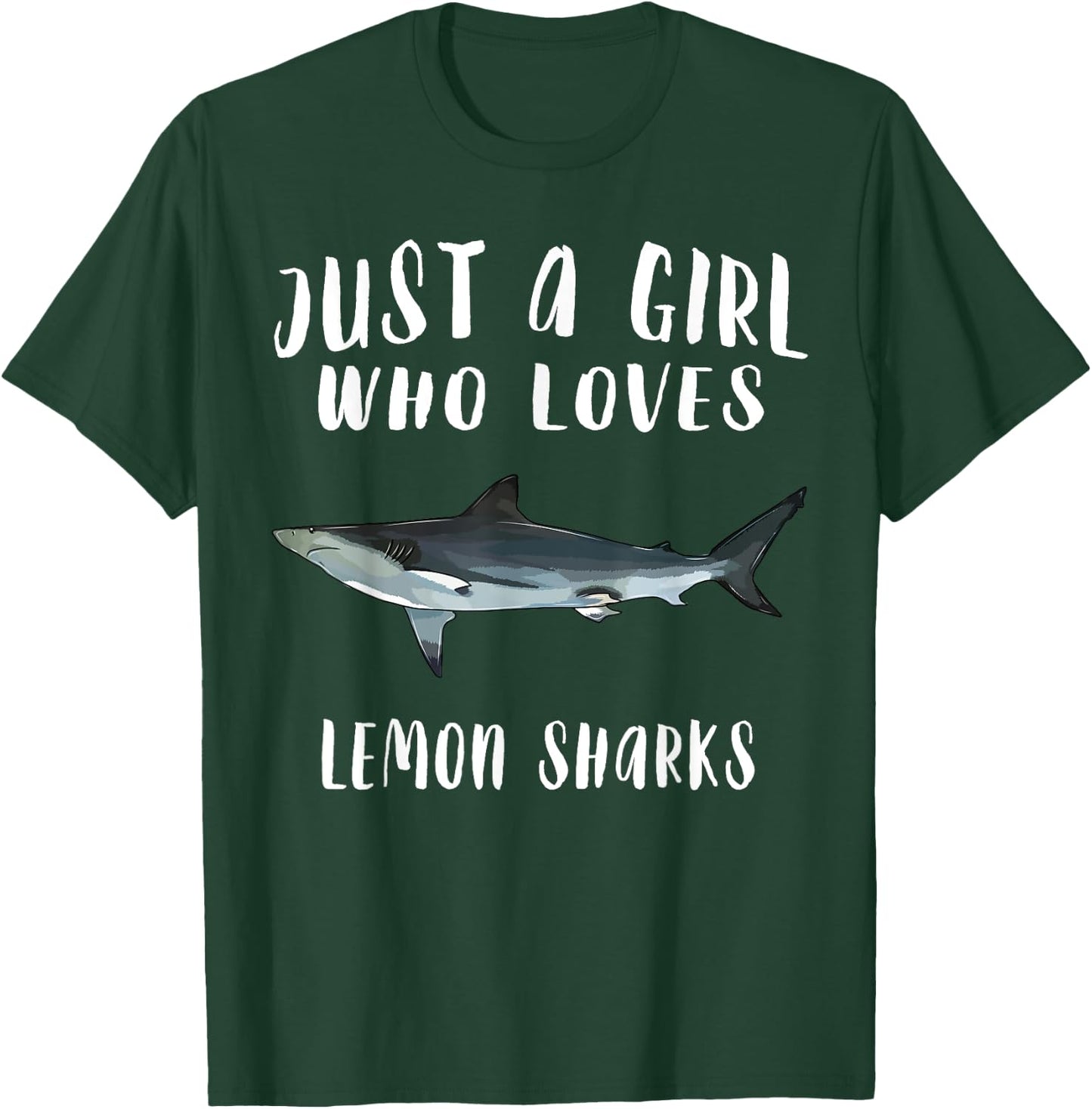 Im Just A Girl Who Loves Lemon Shark Lover Gift T-Shirt - T-Shirt | Forest