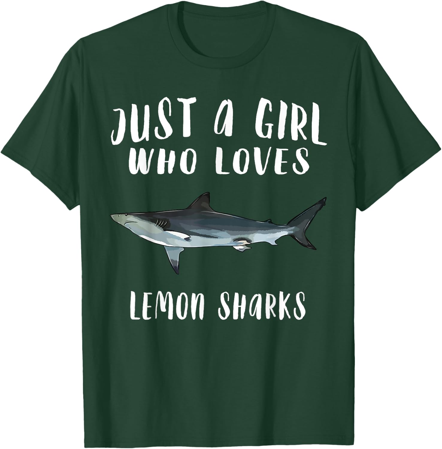 Im Just A Girl Who Loves Lemon Shark Lover Gift T-Shirt - T-Shirt | Forest