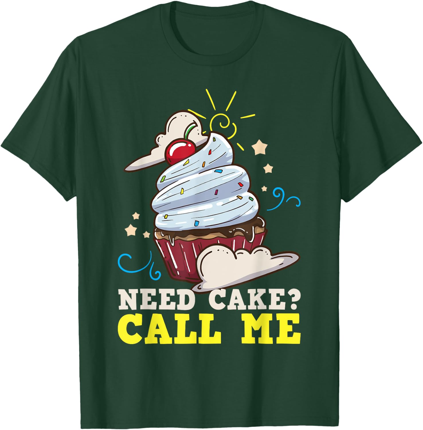Baker Baking Cake Cupcake Gift T-Shirt - T-Shirt | Forest