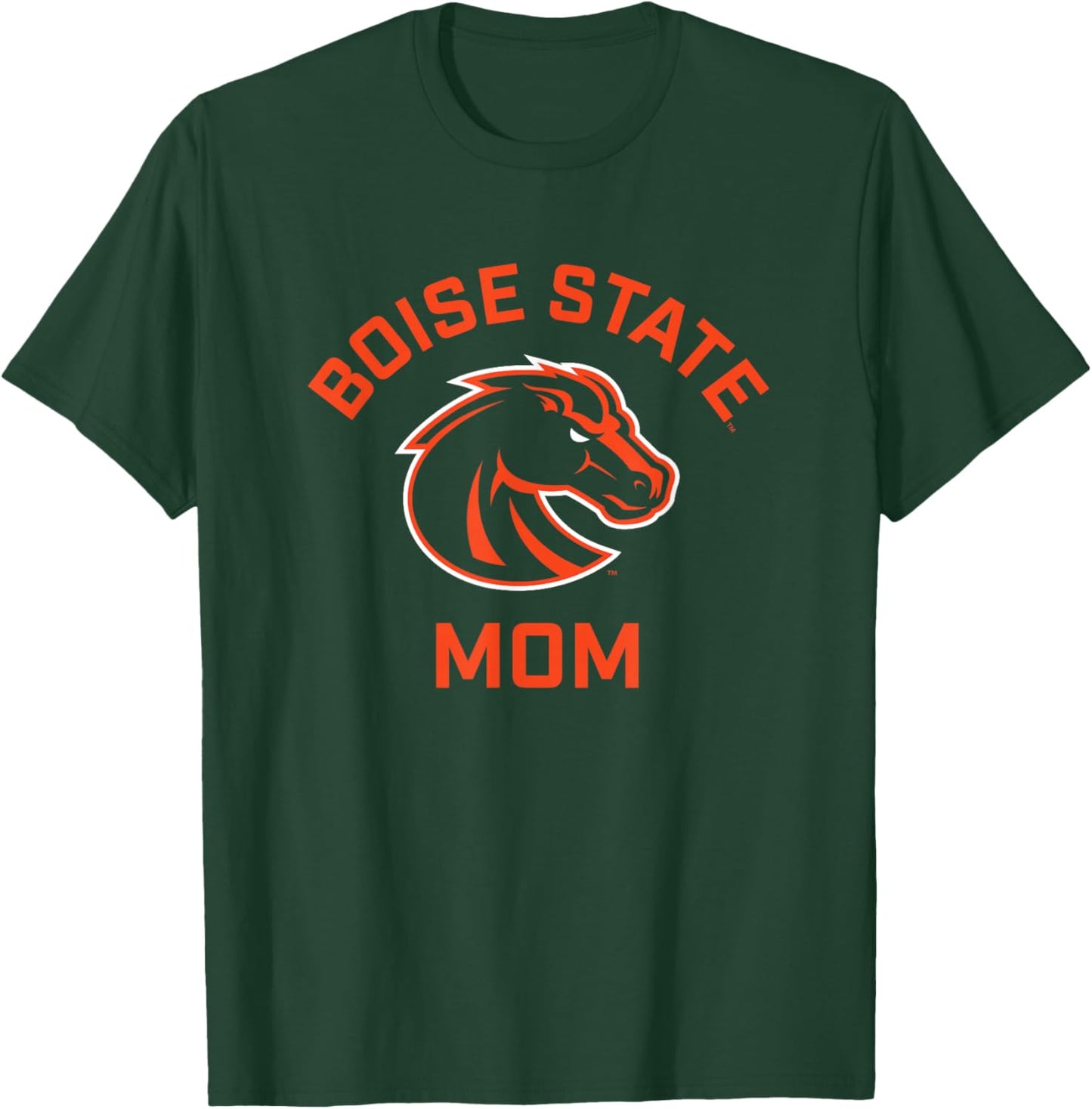Boise State University BSU Broncos Arched Mom T-Shirt - T-Shirt | Forest