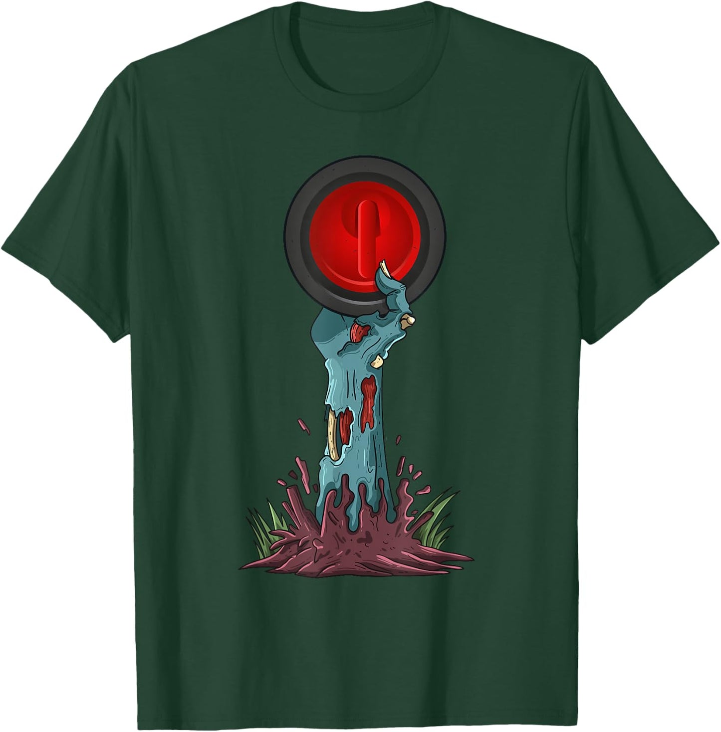 Zombie Hands Curling Funny Halloween Horror Scary Costume T-Shirt - T-Shirt | Forest