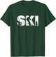 Gifts For Skiers Men Women Snow Skiing Alpine Downhill Ski T-Shirt - T-Shirt | Forest