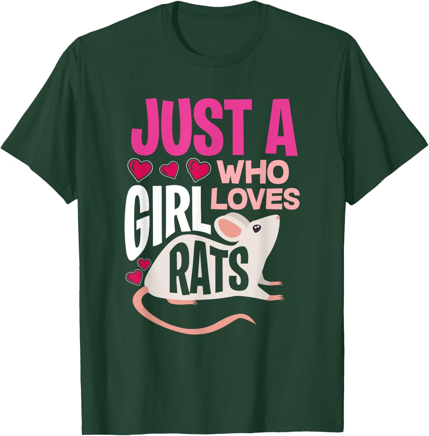 Just A Girl Who Loves Rats - Gift Rat Owners T-Shirt - T-Shirt | Forest