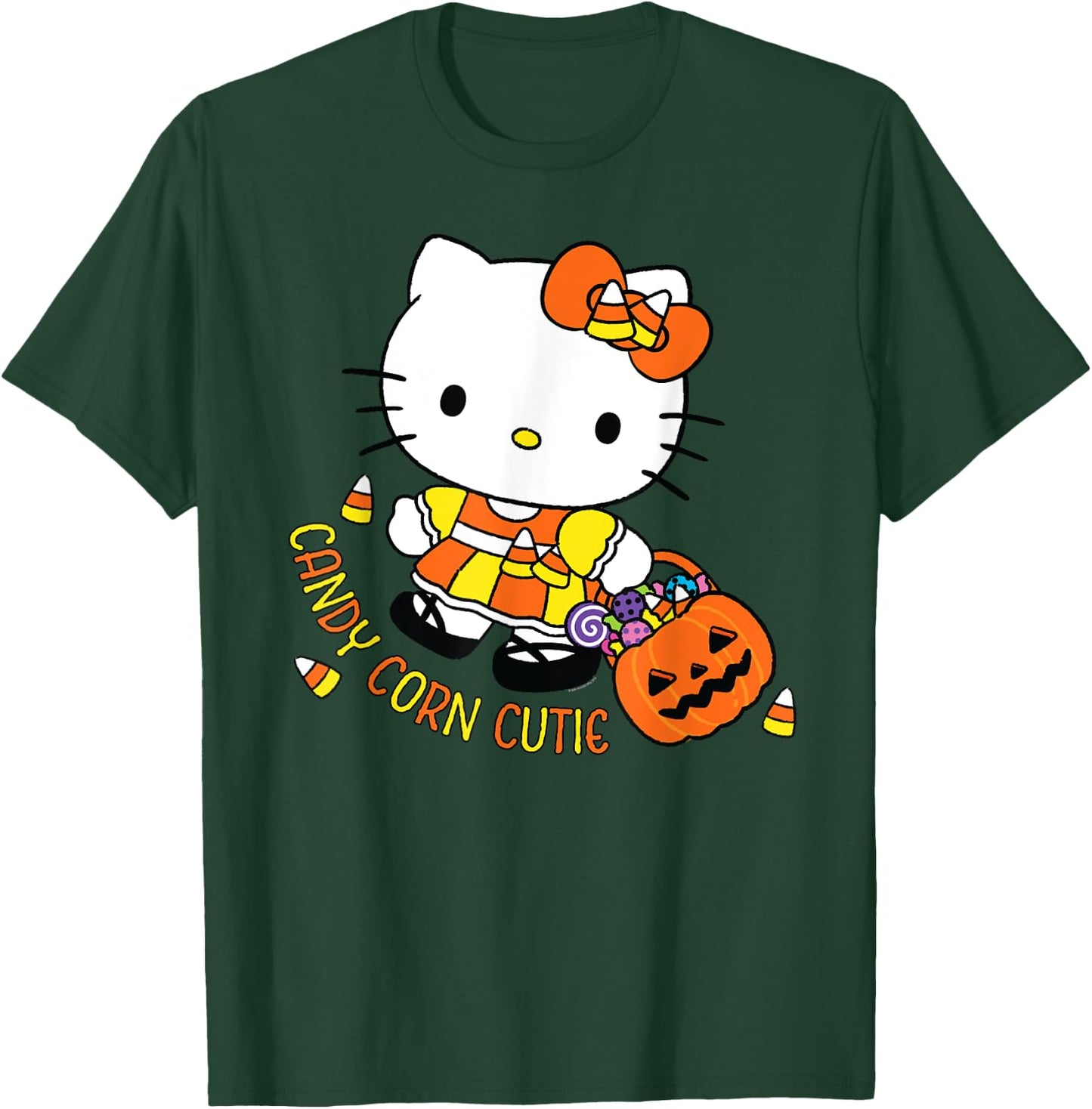 Hello Kitty Candy Corn Cutie Halloween T-Shirt - T-Shirt | Forest