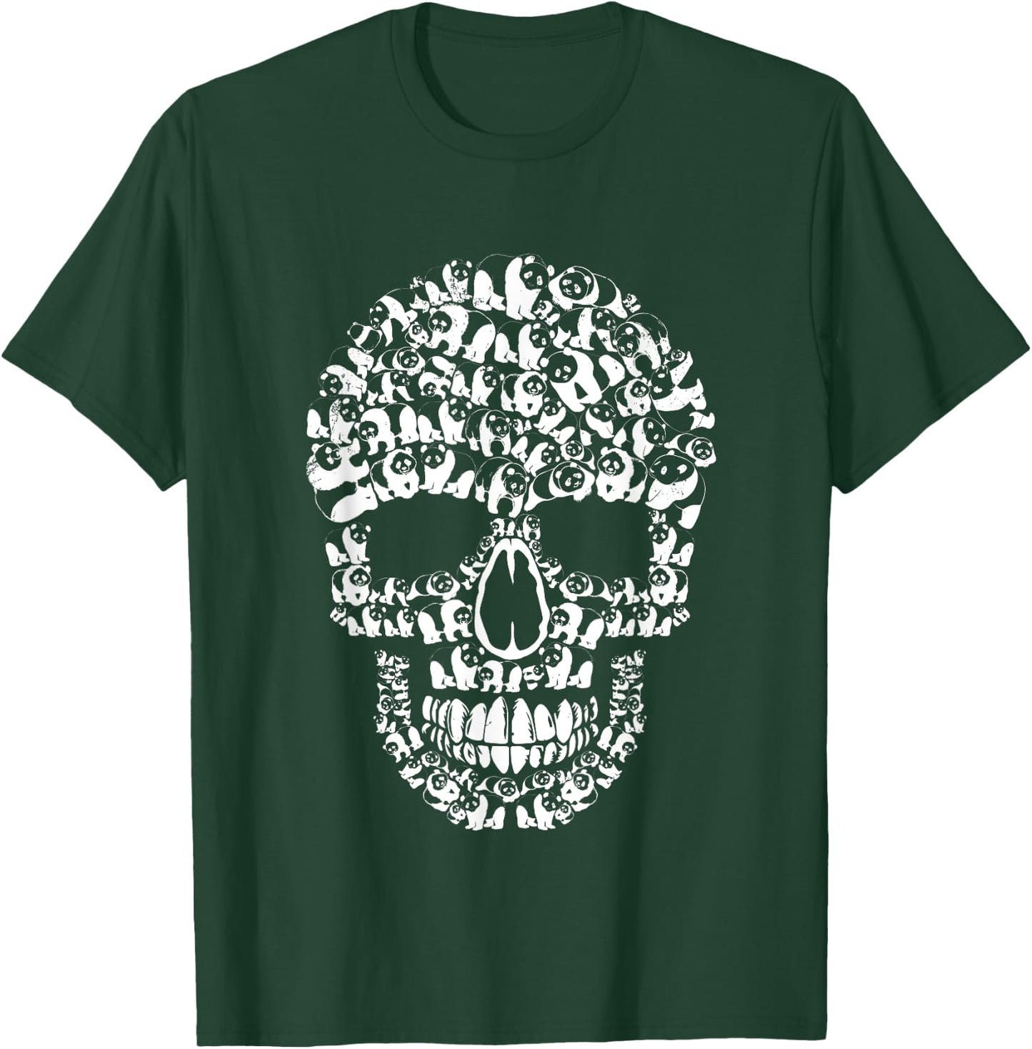 Funny Halloween Panda Bear Skull Animals Lover Costume T-Shirt - T-Shirt | Forest