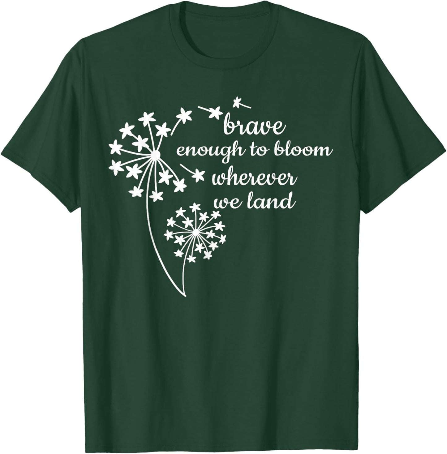 Brave Enough To Bloom Military kids Month of Military Child T-Shirt - T-Shirt | Forest