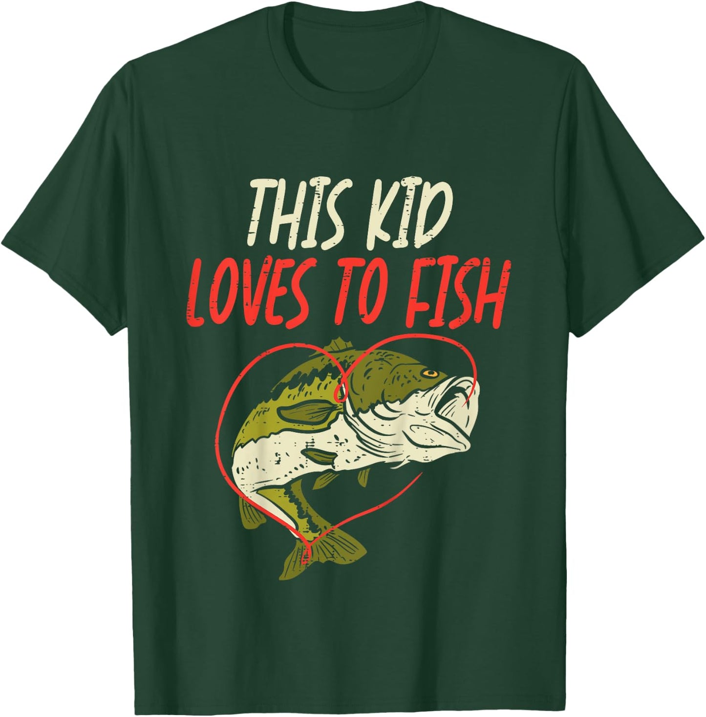 This Kid Loves To Fish Bass Fishing Family Matching Gift T-Shirt - T-Shirt | Forest