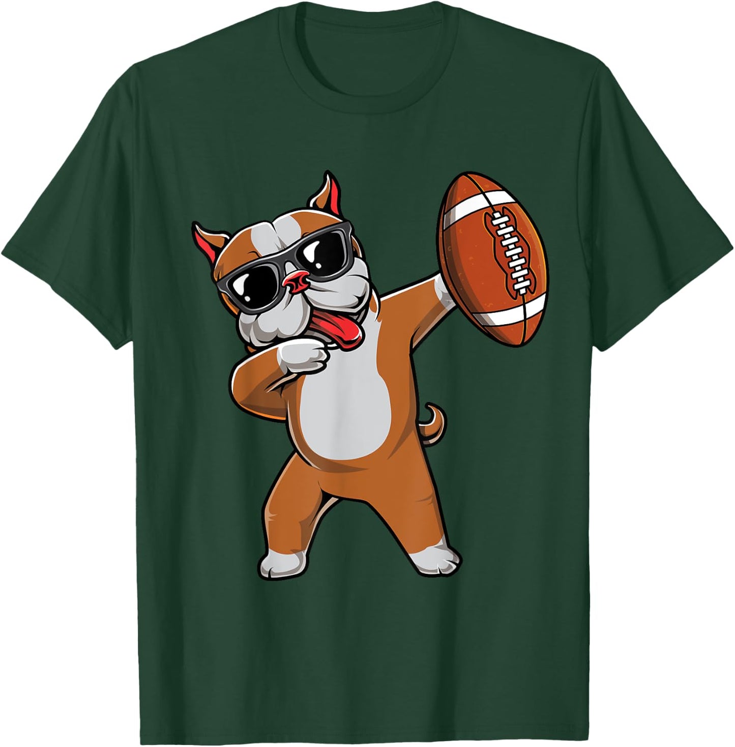 Dabbing Pitbull Dog Cute Pit Bull Dab Boys Football Gift T-Shirt - T-Shirt | Forest