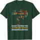 Easily Distracted By Books And Dragon T-Shirt - T-Shirt | Forest