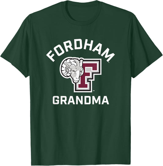 Fordham University Rams Arched Grandma T-Shirt - T-Shirt | Forest