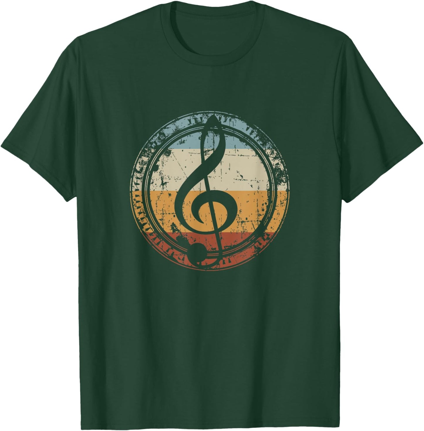 Treble Clef Treble Clef for Musicians Teachers Vintage T-Shirt - T-Shirt | Forest