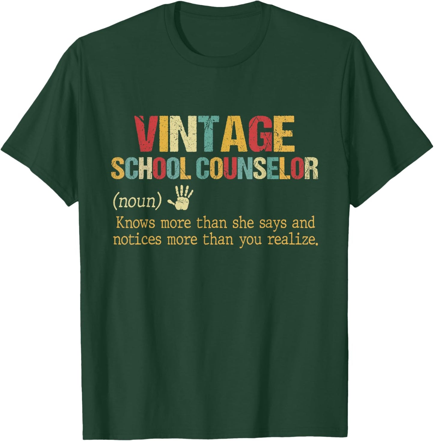 National School Counseling Week School Counselor Definition T-Shirt - T-Shirt | Forest