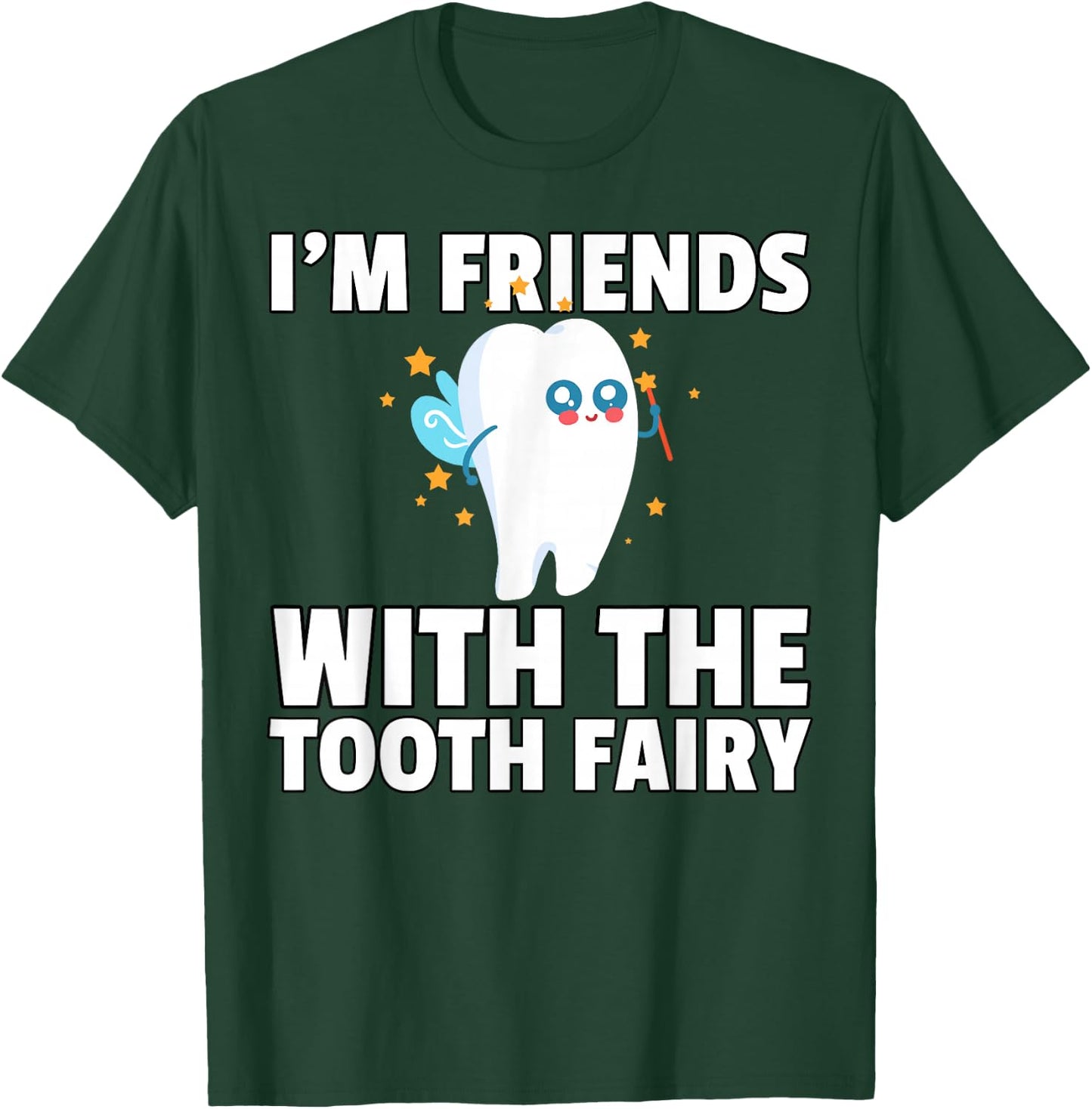 Tooth Fairy First Teeth For Girls T-Shirt - T-Shirt | Forest