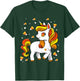 Kids Unicorn Candy Corn Shirt Girls Halloween T-Shirt - T-Shirt | Forest