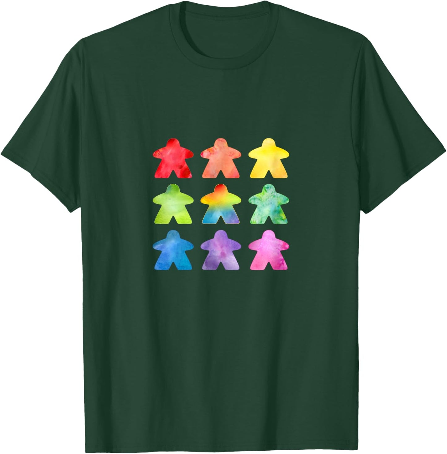 The Watercolor Meeple | Great Gift board game geeks T-Shirt - T-Shirt | Forest