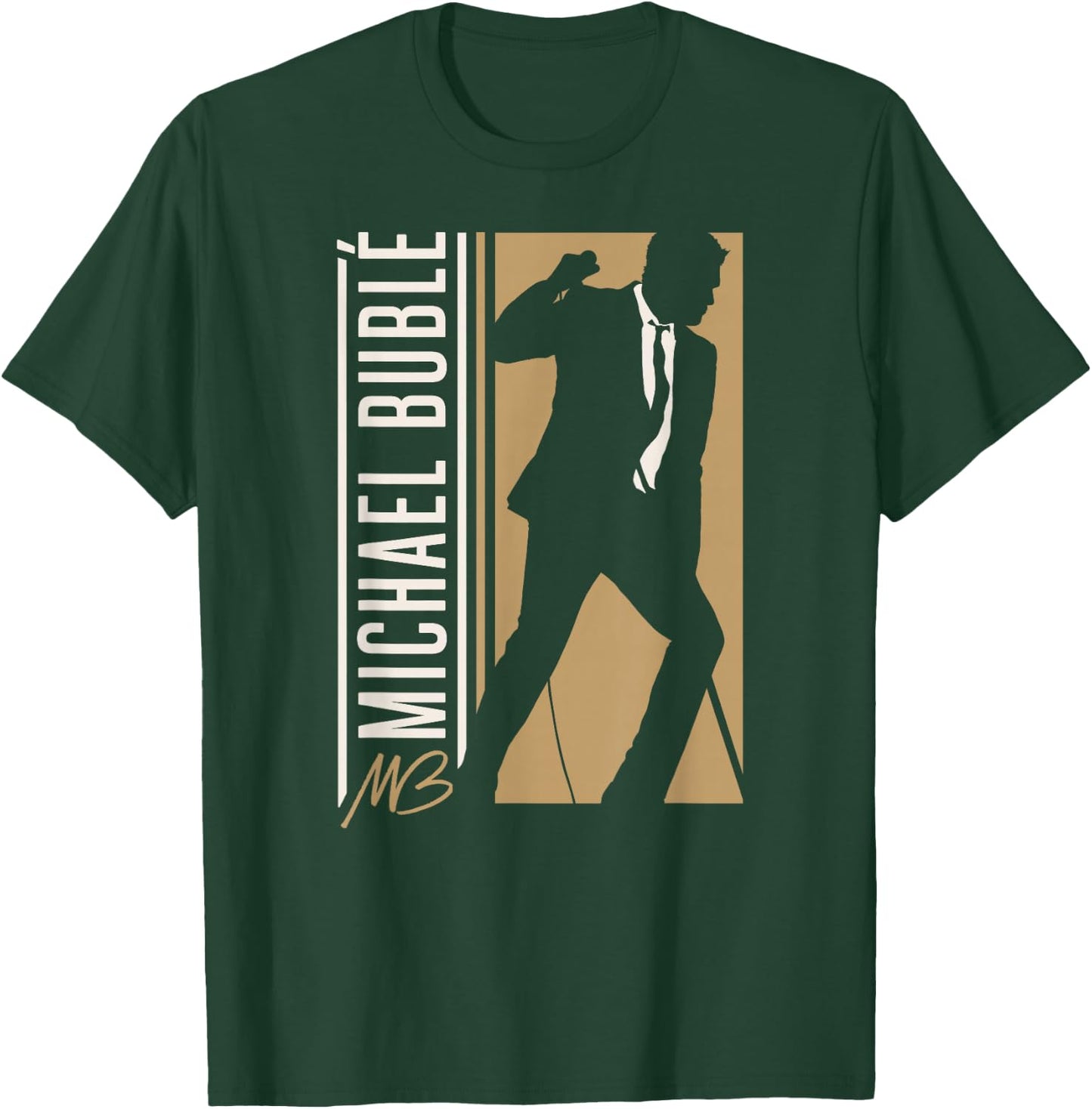 Michael Bublé Vertical Silhouette T-Shirt - T-Shirt | Forest