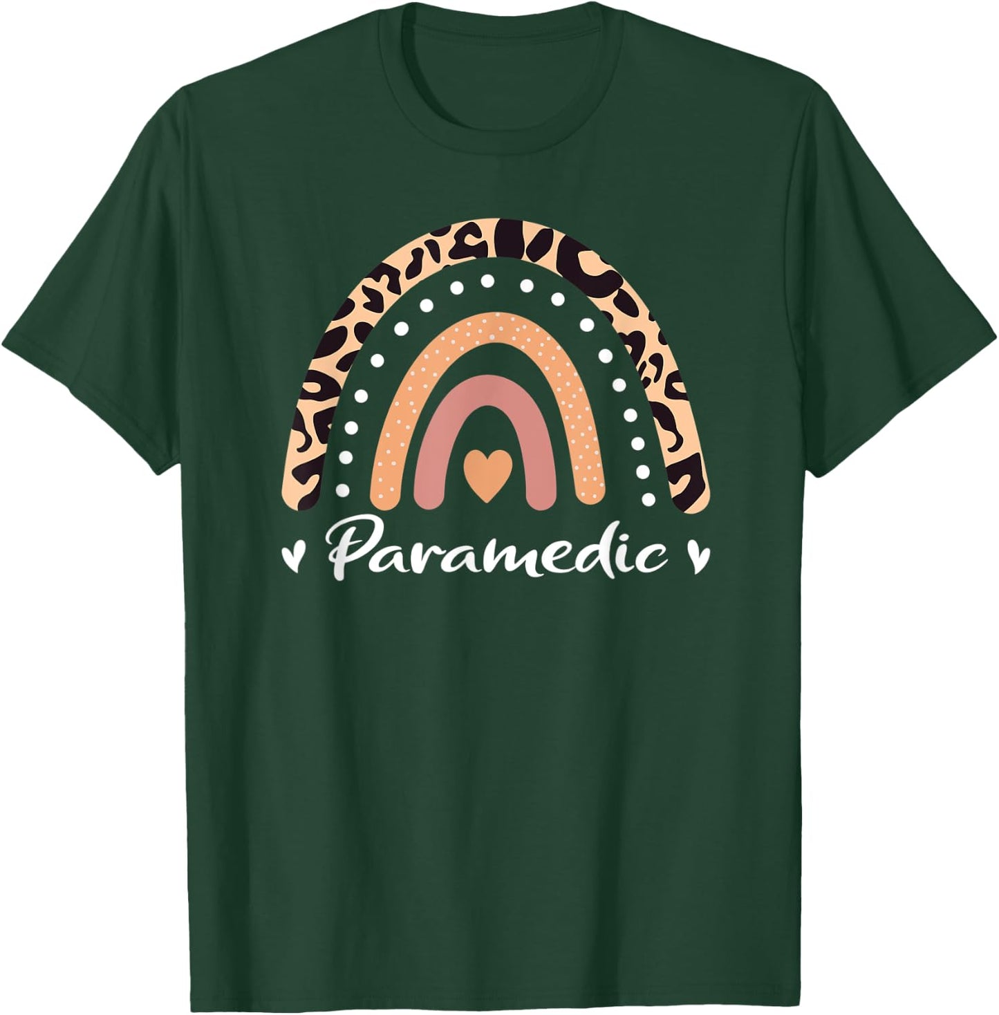 Paramedic Leopard Rainbow AMR EMS EMT Nurse Doctor T-Shirt - T-Shirt | Forest