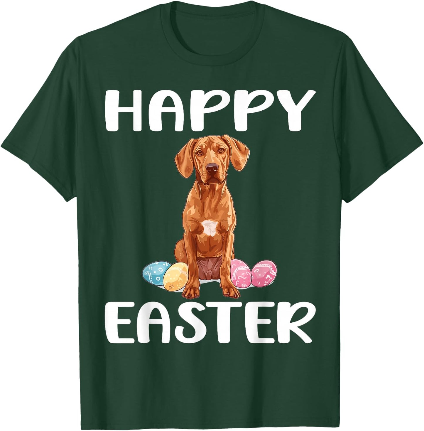Rhodesian Ridgeback Dog Breed Happy Easter Men Women Kids T-Shirt - T-Shirt | Forest