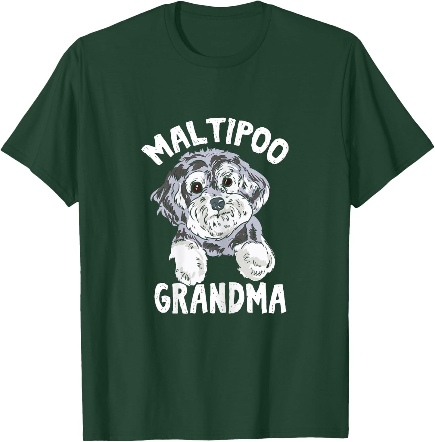 Maltipoo Grandma - Maltese Poodle Dog Granny Maltipoo Puppy Women T-Shirt - T-Shirt | Forest