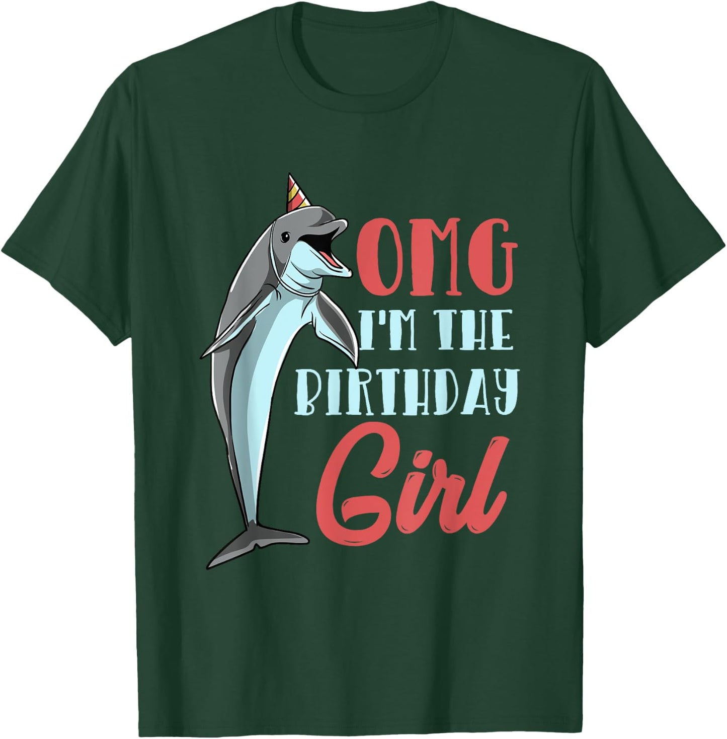 Dolphin Birthday Women Cute Dolphin Girl T-Shirt - T-Shirt | Forest