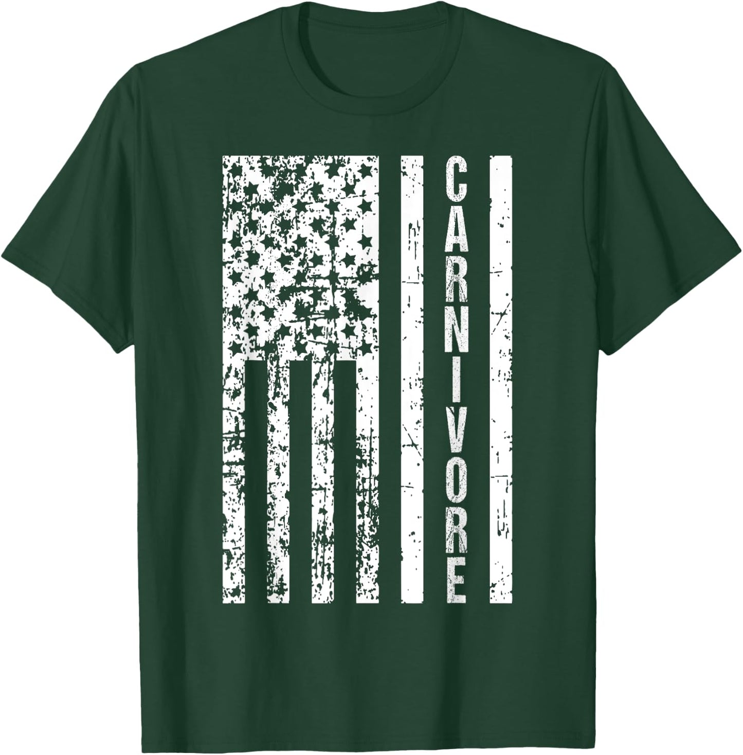 American Flag Carnivore Diet Meat Eater T-Shirt - T-Shirt | Forest