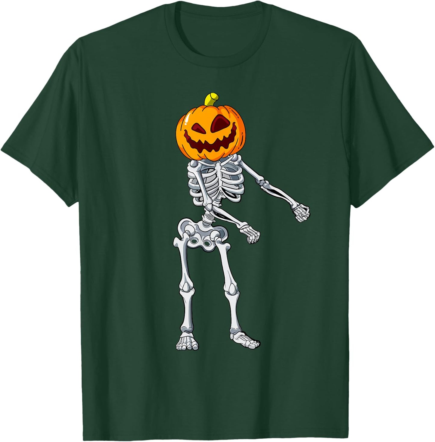 Flossing Pumpkin Head Skeleton Raft Dance Halloween T-Shirt - T-Shirt | Forest