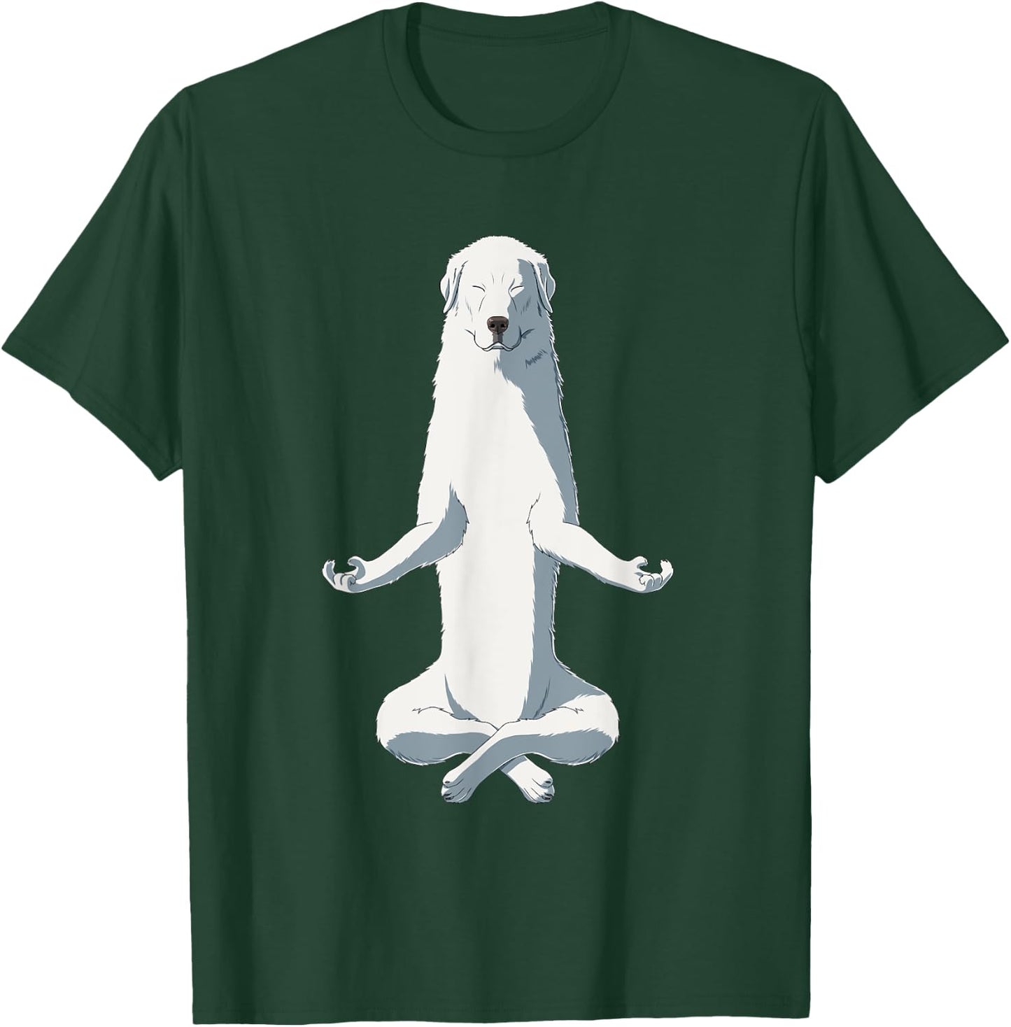 Funny Yoga Dog Maremma Sheepdog T-Shirt - T-Shirt | Forest
