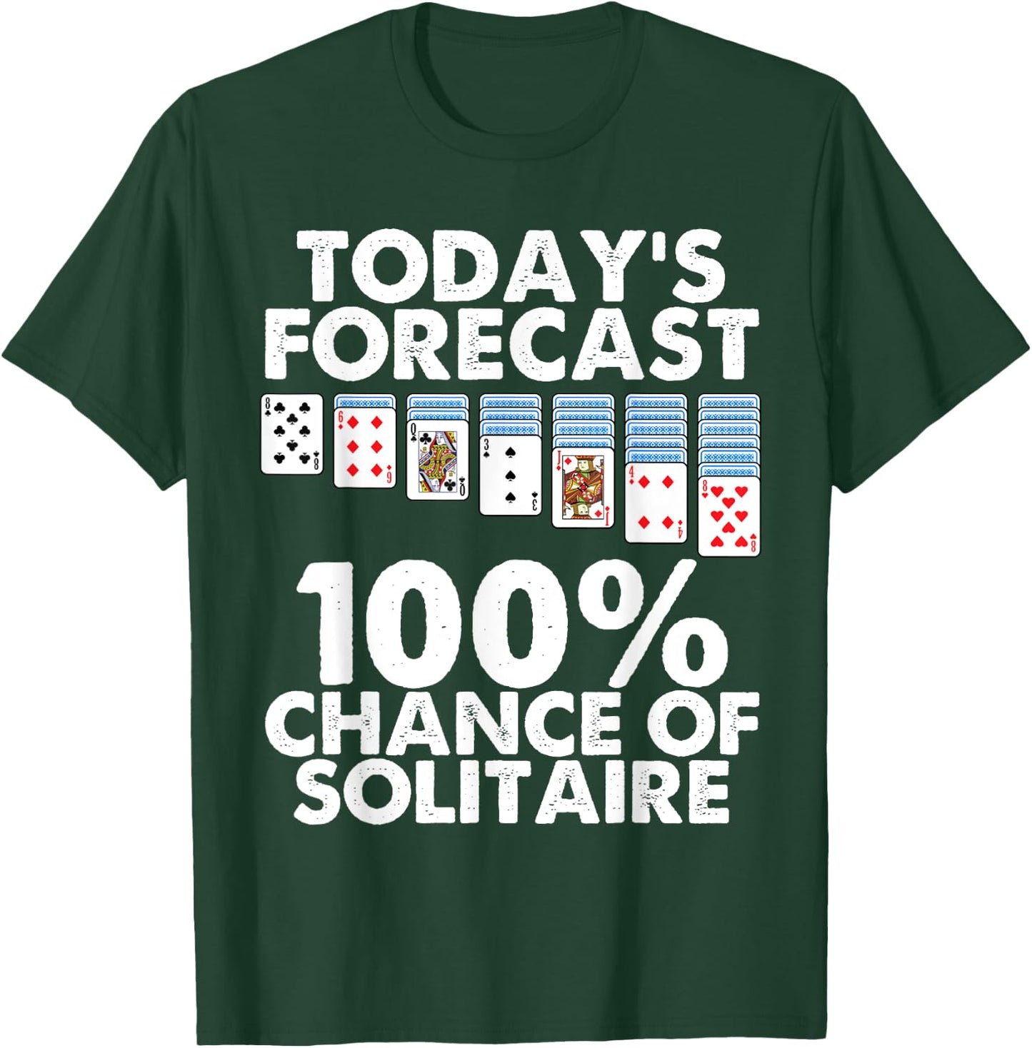 Funny Solitaire Gift Men Women Cool Card Game Lover Players T-Shirt - T-Shirt | Forest