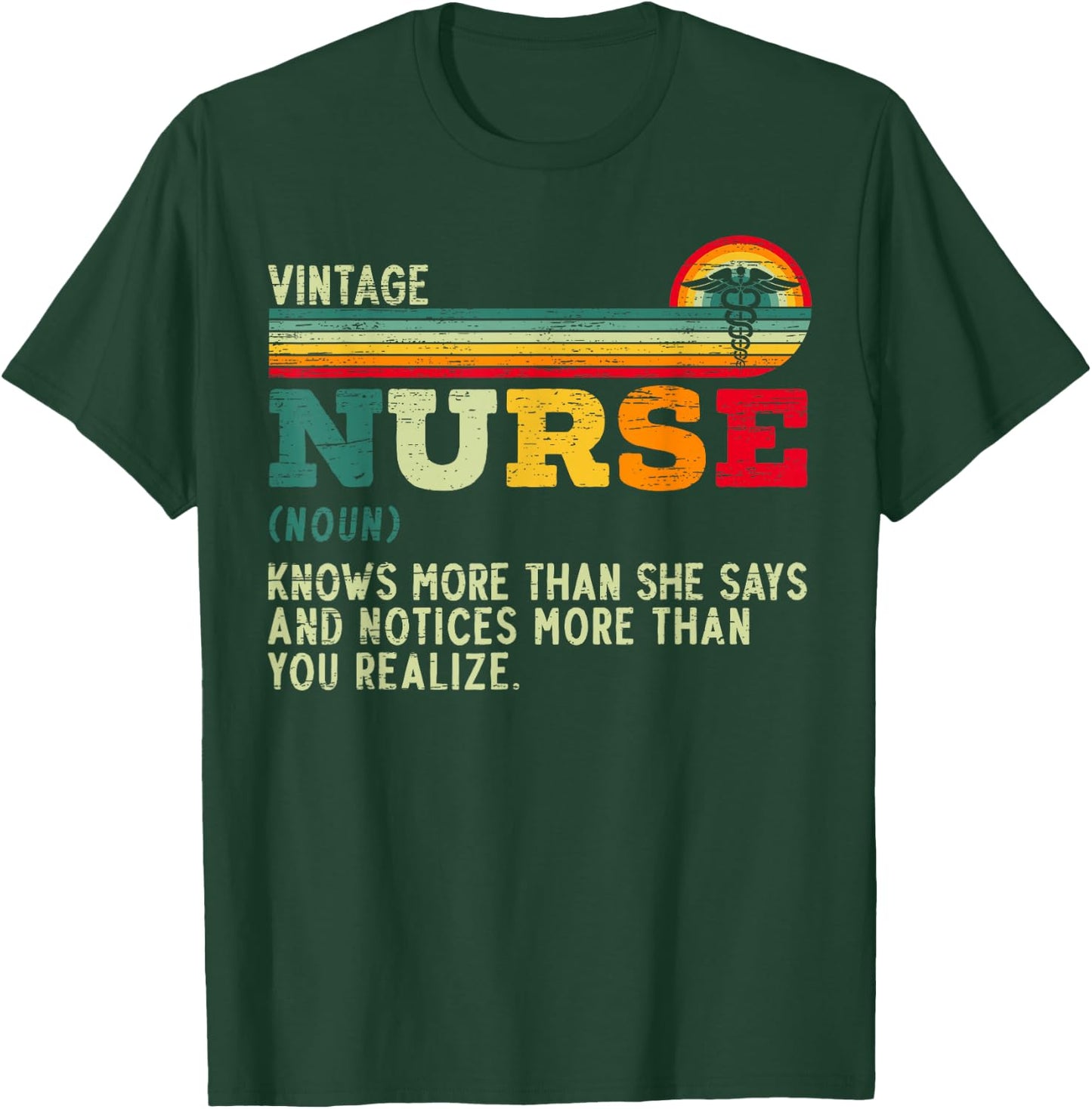 Vintage Nurse Definition Hospital Medical Registered Nursing T-Shirt - T-Shirt | Forest