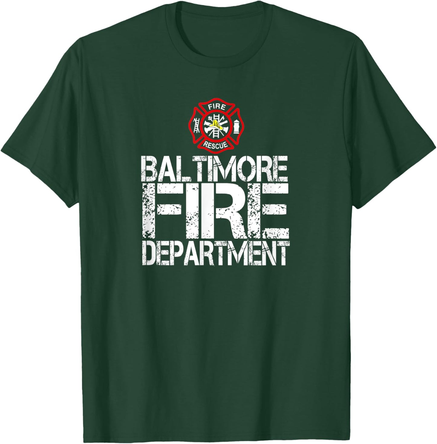 Baltimore Fire Dept with Florian Cross Family Kids Adults T-Shirt - T-Shirt | Forest