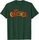 Bruning Fire Bobber - Motorcycle Chopper Biker Motorbike T-Shirt - T-Shirt | Forest