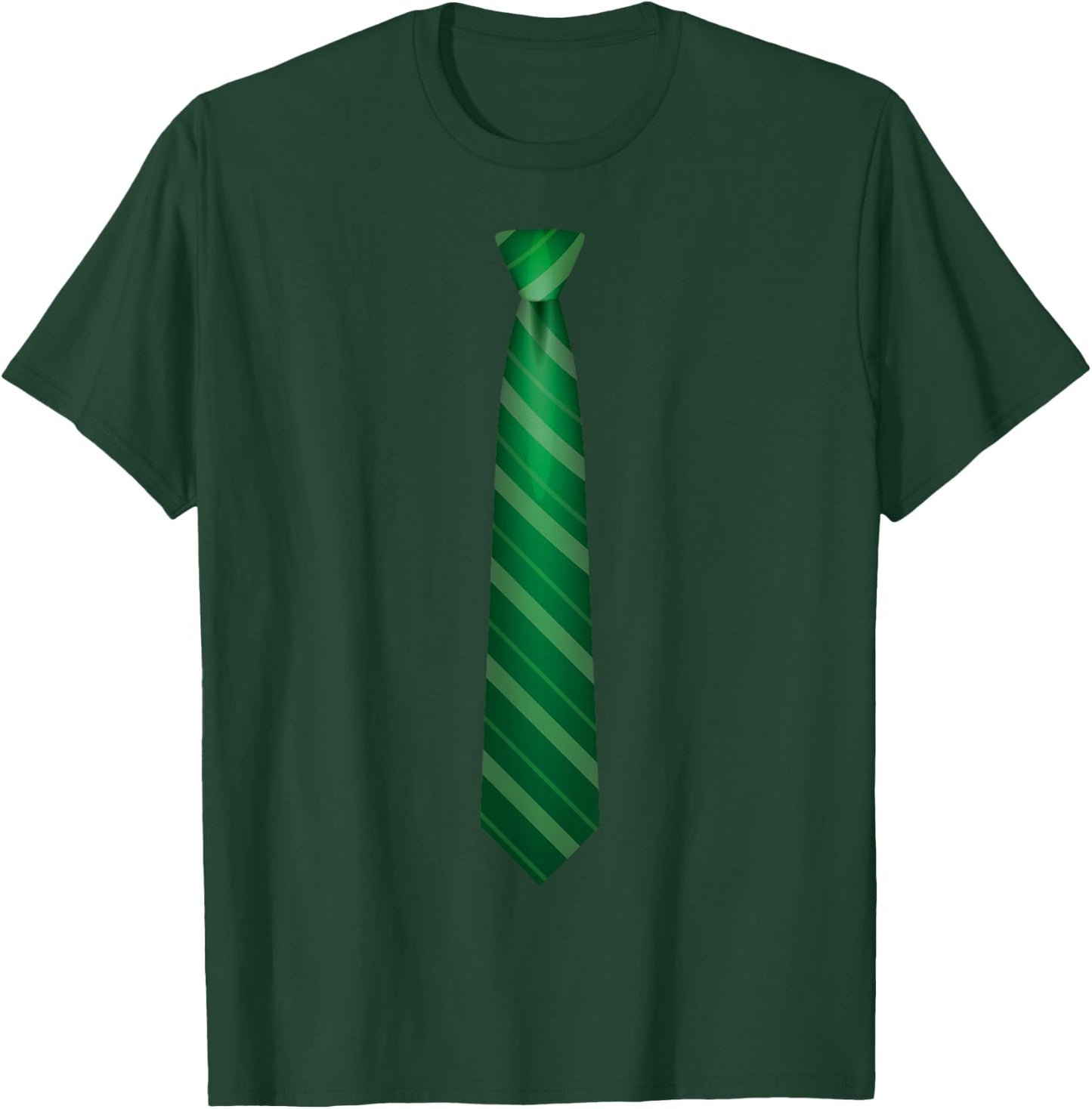 Green Tie, Necktie Funny Dress Graphic T-Shirt - T-Shirt | Forest