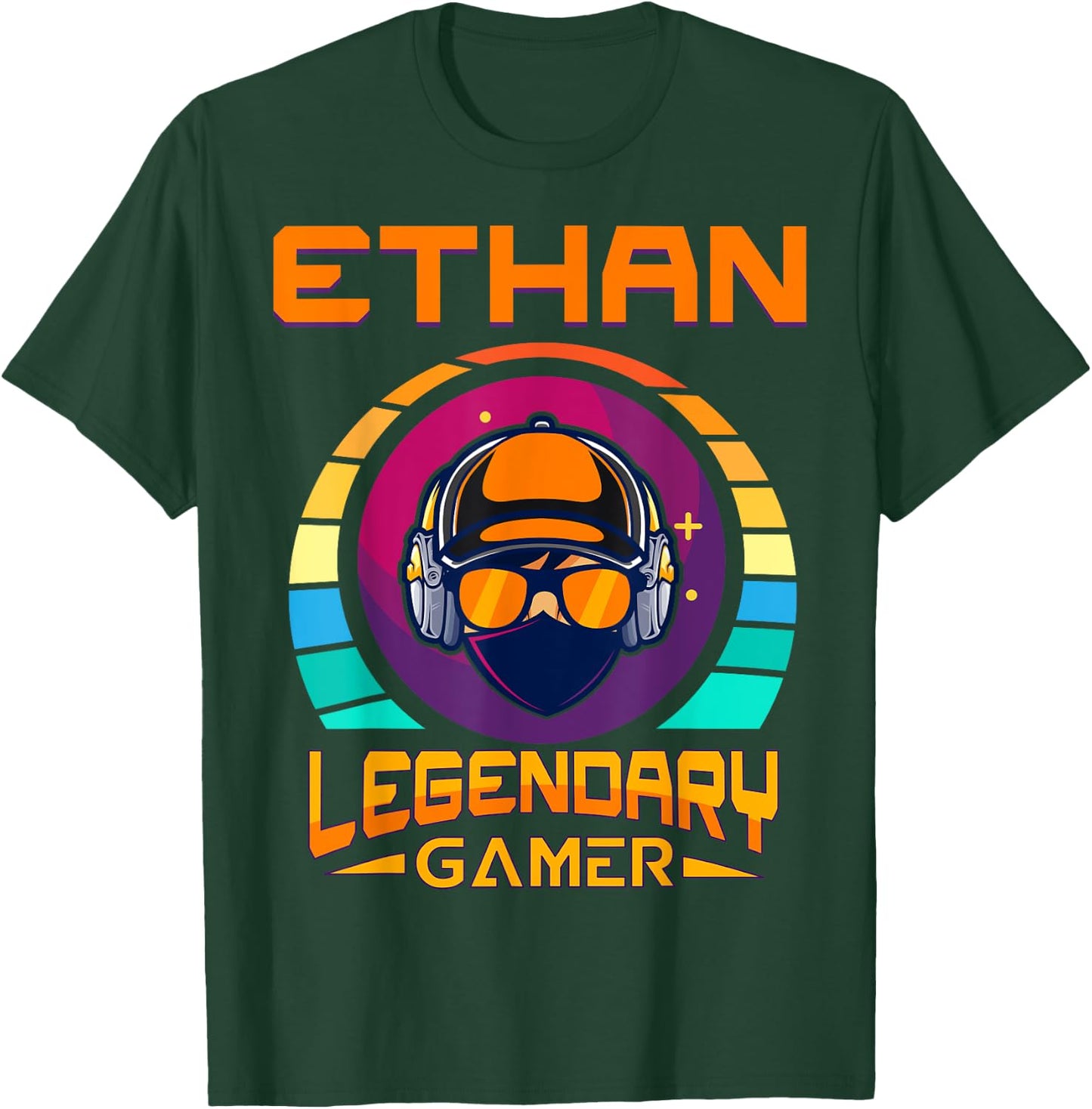 Ethan Legendary Gamer - Personalised Name Gift T-Shirt - T-Shirt | Forest