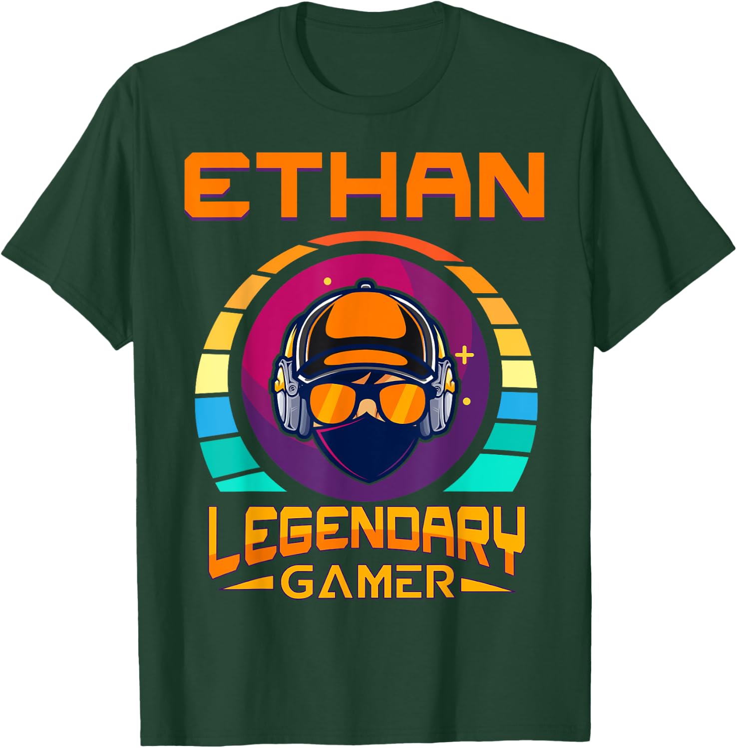 Ethan Legendary Gamer - Personalised Name Gift T-Shirt - T-Shirt | Forest