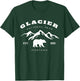 Retro Vintage Glacier National Park for kids Hiking Camping T-Shirt - T-Shirt | Forest