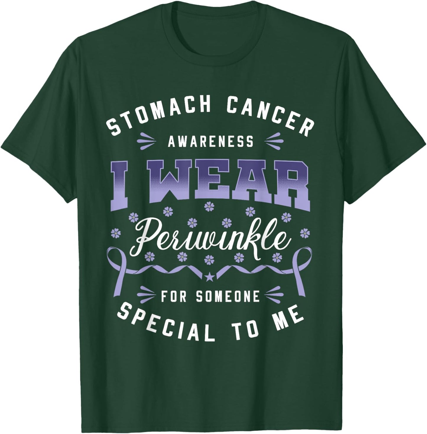 Stomach Cancer Awareness I Wear Periwinkle Gastric Survivor T-Shirt - T-Shirt | Forest