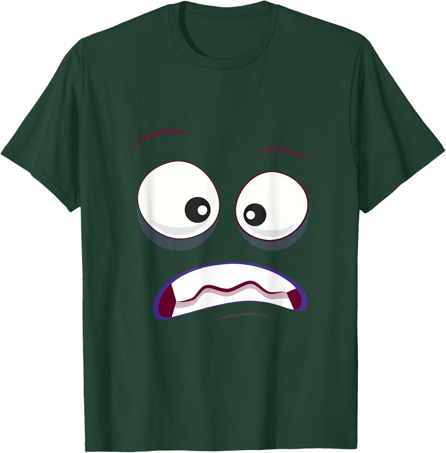 Cute Face Funny Ghost Surprised Monster Costume Halloween T-Shirt - T-Shirt | Forest