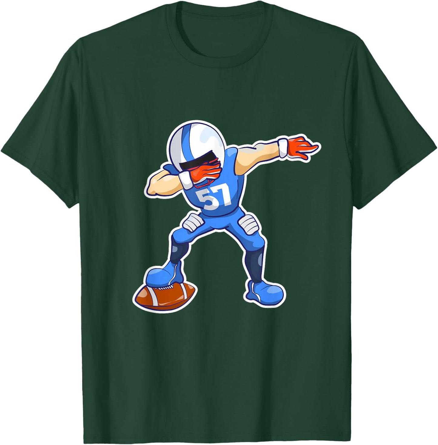 Kids Dabbing Football Dab Dance Funny Boys Gift T-Shirt - T-Shirt | Forest